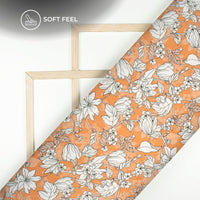 Premium Floral Digital Print Japan Satin Fabric