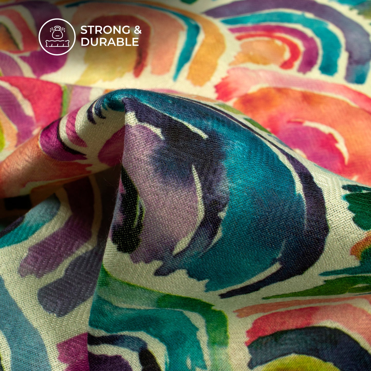 Geometric Digital Print Elegant Blend Pashmina Fabric