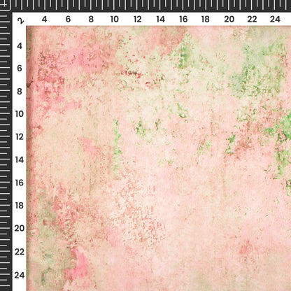 Light Pink Abstract Digital Print Charmeuse Satin Fabric (Width 58 Inches)