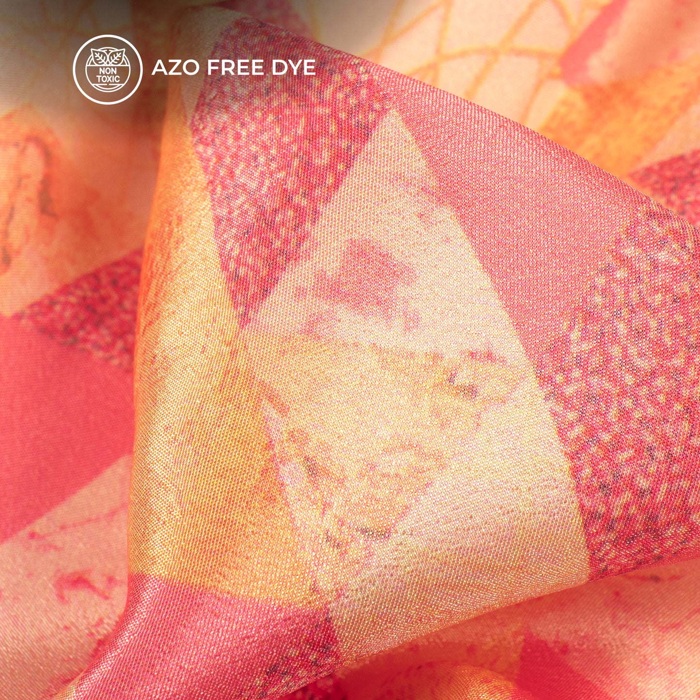 Trendy Geometric Digital Print Versatile Crepe Silk Fabric
