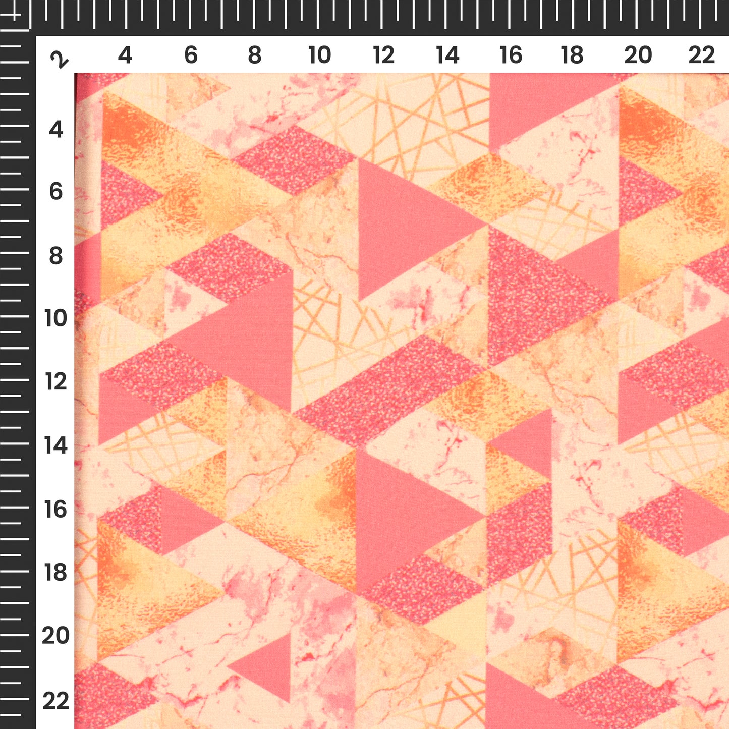 Trendy Geometric Digital Print Versatile Crepe Silk Fabric