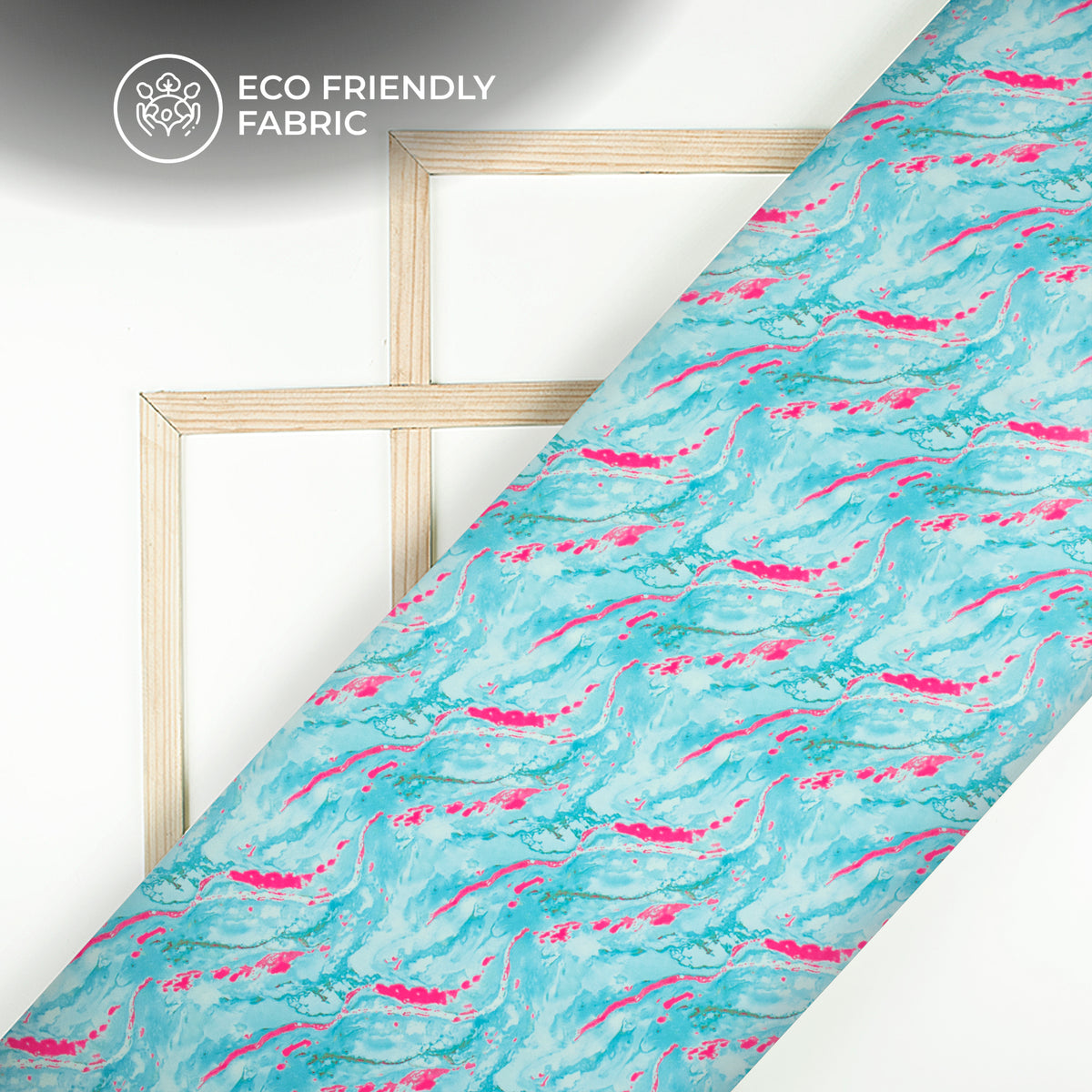 Lovely Blue Marble Digital Print Versatile Crepe Silk Fabric