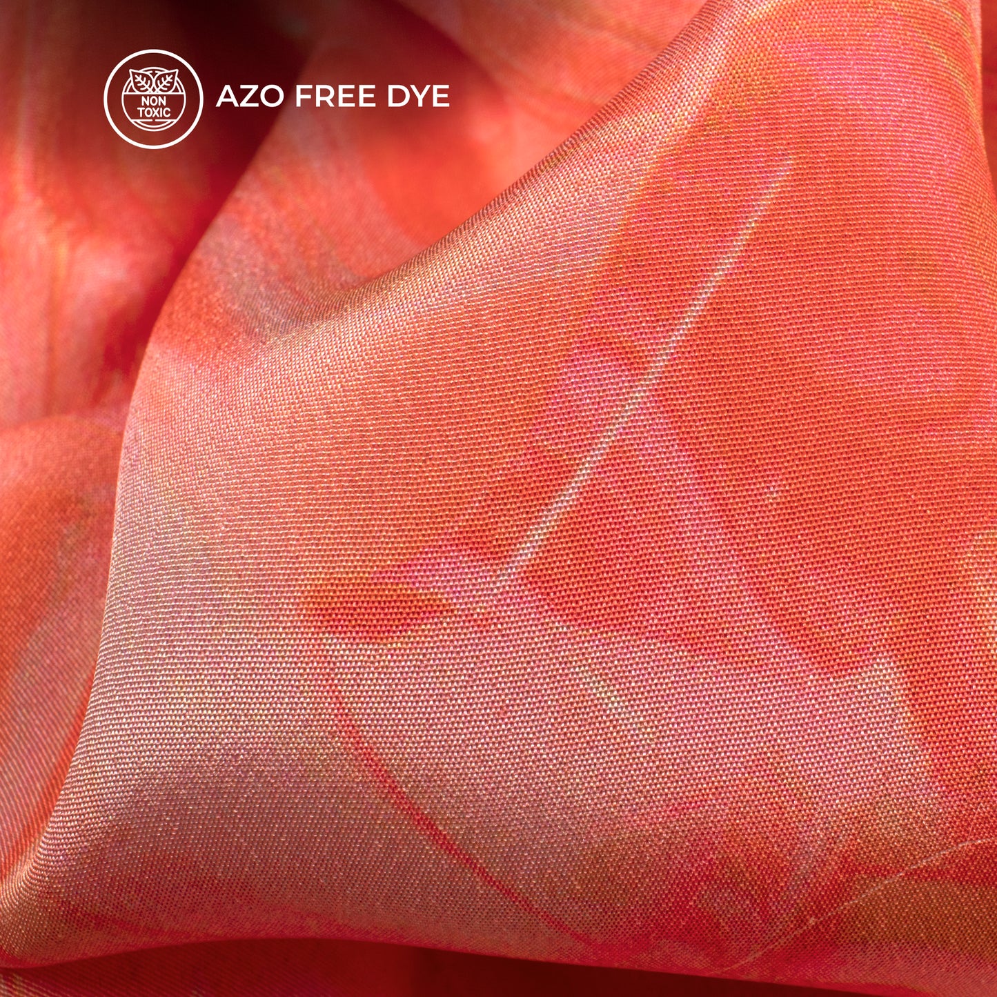 Glossy Red Marble Digital Print Versatile Crepe Silk Fabric