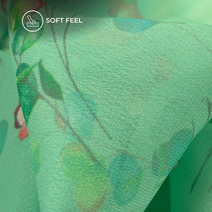 Lovely Flora Digital Print Lightweight Georgette Fabric