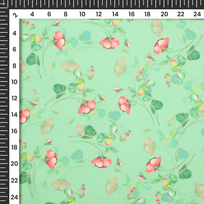 Lovely Flora Digital Print Lightweight Georgette Fabric