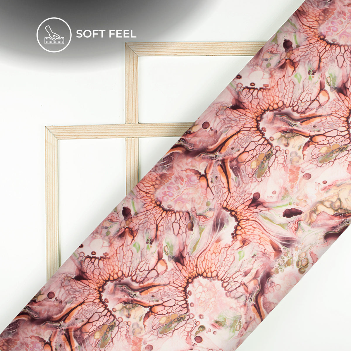 Multi-Color Floral Digital Print Japan Satin Fabric