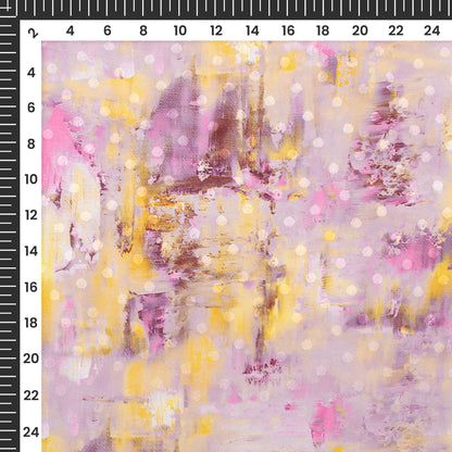 Light Purple Tye And Dye Digital Print Jacquard Booti Japan Satin Fabric (Width 56 Inches)