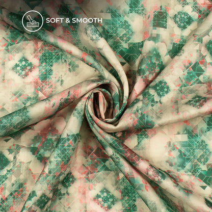 Castleton Geometric Digital Print Modal Satin Fabric