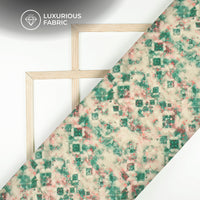 Castleton Geometric Digital Print Modal Satin Fabric
