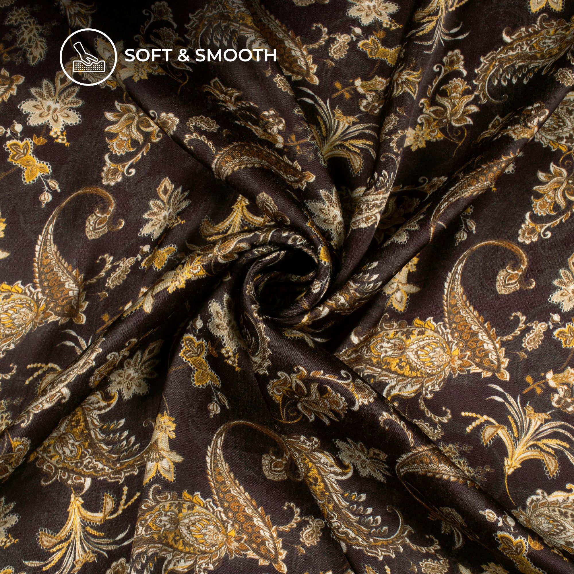 Floral Paisley Polyester Outdoor Fabric – Waterproof, UV Resistant, 60" Wide – Sold By The Metre