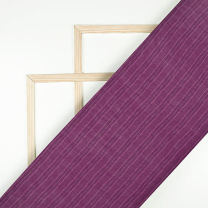 Heather Mauve Stripe Digital Print Viscose Georgette Fabric