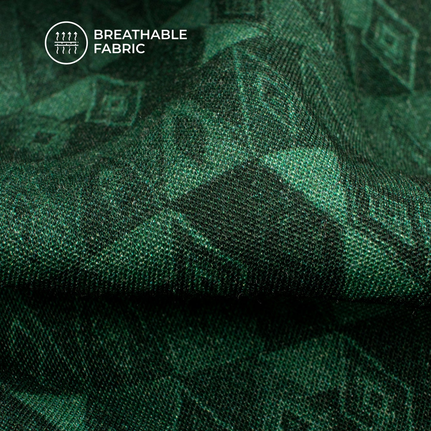 Castleton Green Geometric Digital Print Viscose Rayon Fabric (Width 58 Inches)