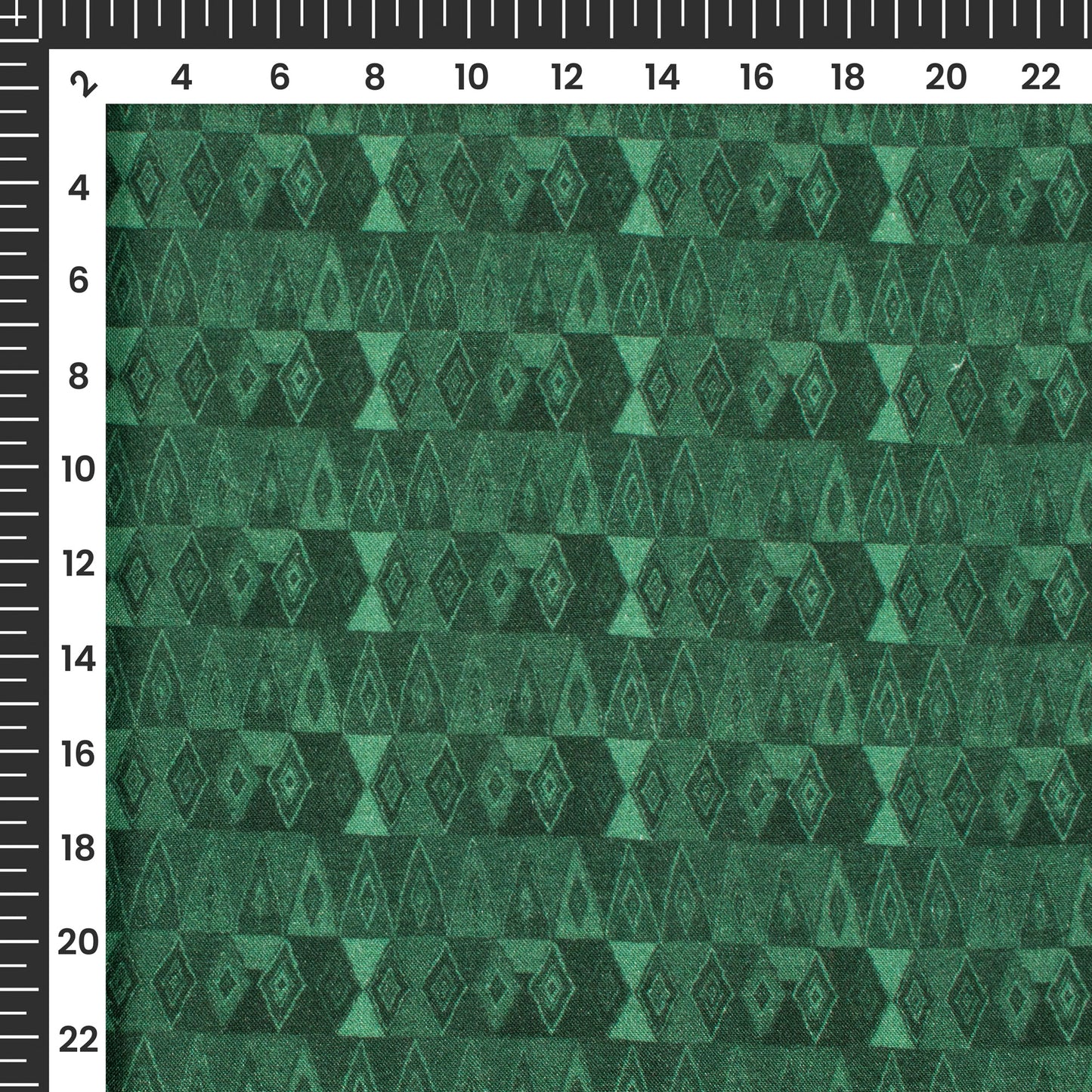 Castleton Green Geometric Digital Print Viscose Rayon Fabric (Width 58 Inches)