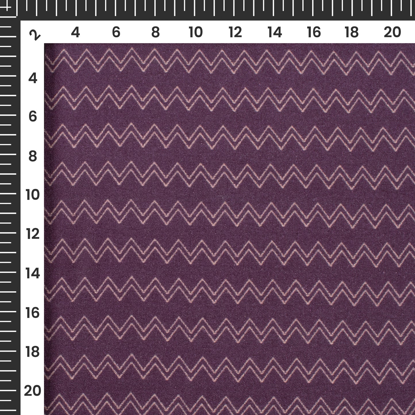Zig Zag Geometric Digital Print Viscose Rayon Fabric (Width 58 Inches)