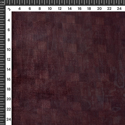 Dark Purple Checks Digital Print Viscose Uppada Silk Fabric