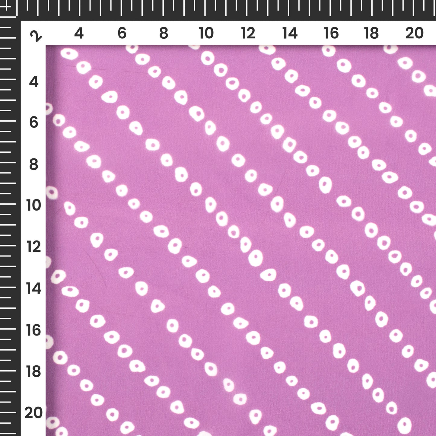 Lilac Purple Bandhani Digital Print Lightweight Georgette Fabric