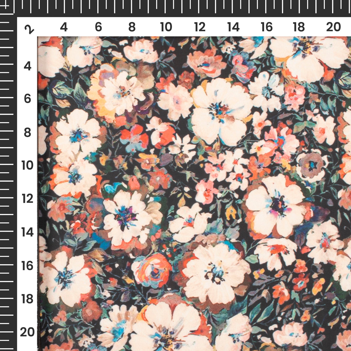 Pastle Pink Floral Digital Print Imported Satin Fabric