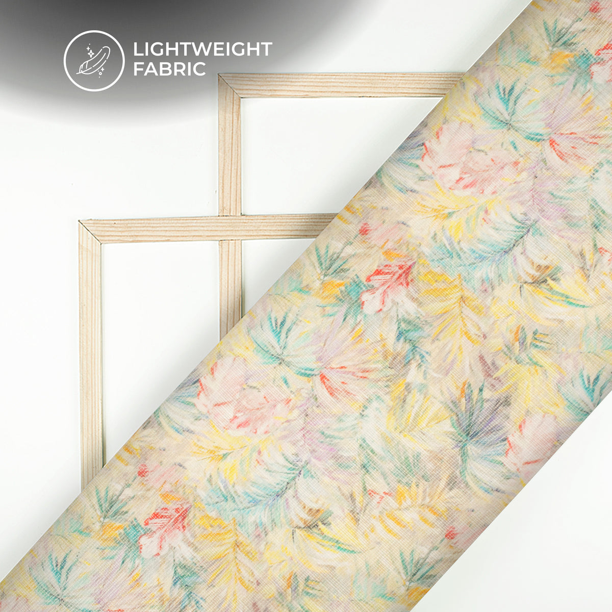 Multi-Color Floral Digital Print Kota Doria Fabric