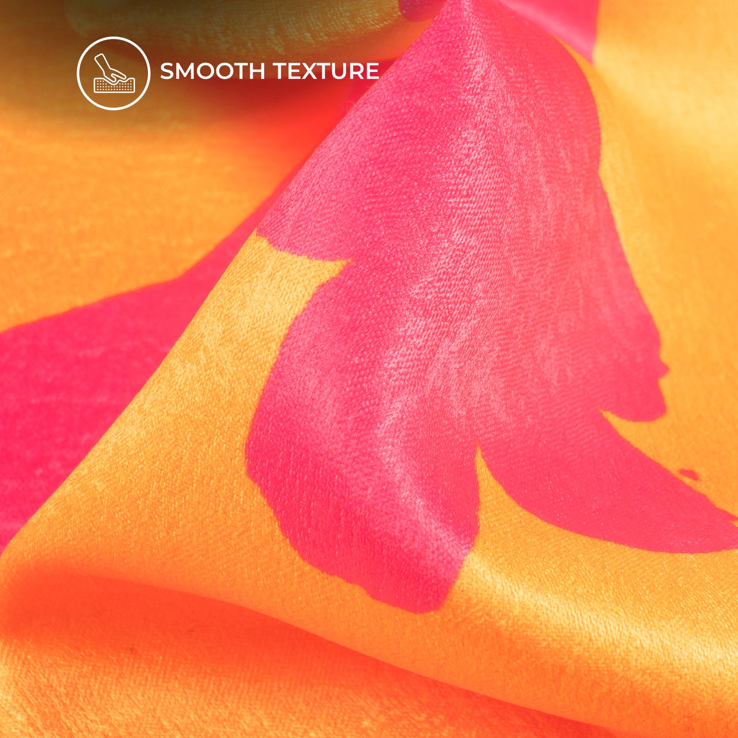 Charming Floral Digital Print Lush Satin Fabric