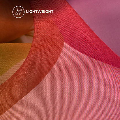 Purple Ombre Digital Print Matt Organza Fabric