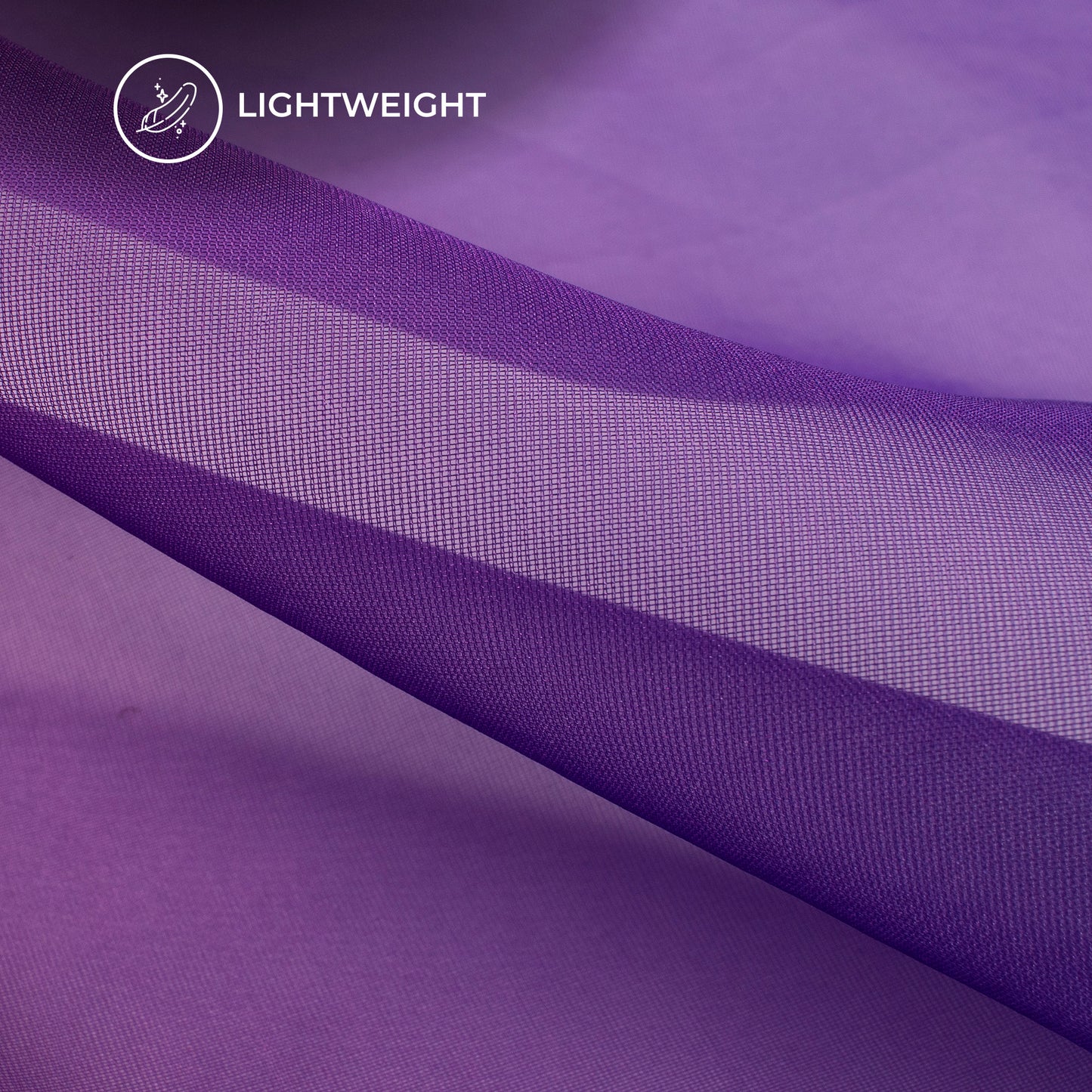 Royal Purple Ombre Digital Print Matt Organza Fabric