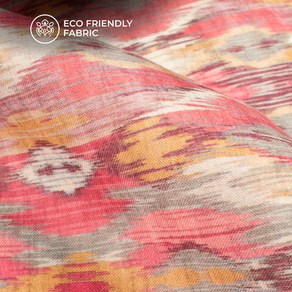 Watermelon Geometrical Digital Print Poly Cambric Fabric