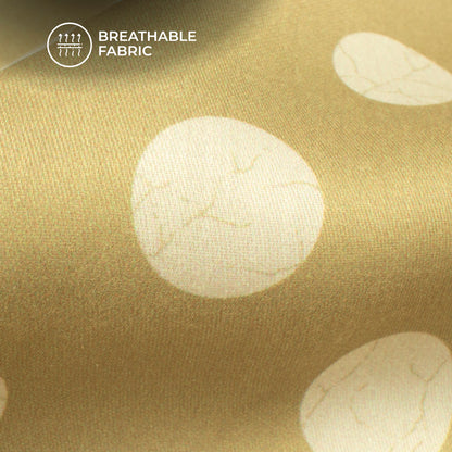 Sage Green Polka Dots Digital Print Poly Glazed Cotton Fabric