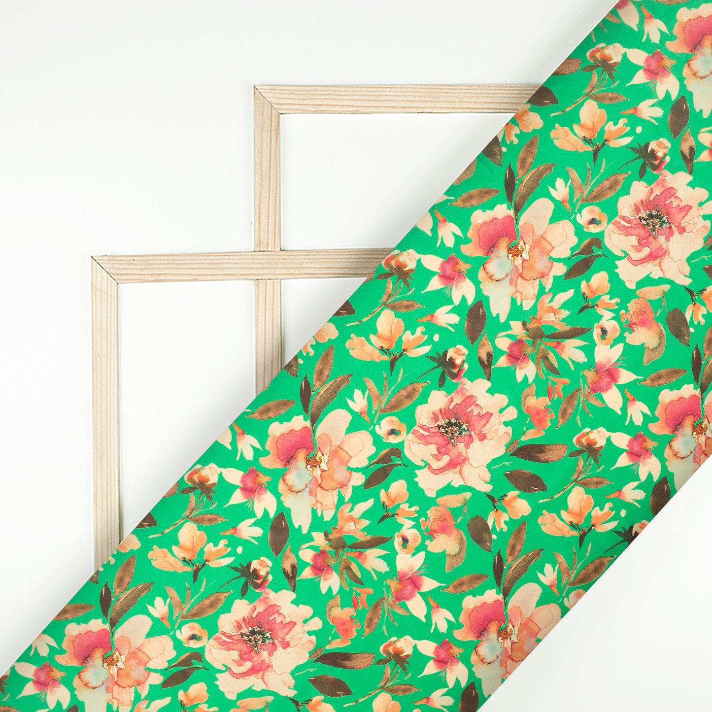 Classy Floral Digital Print Assami Bemberg Satin Fabric