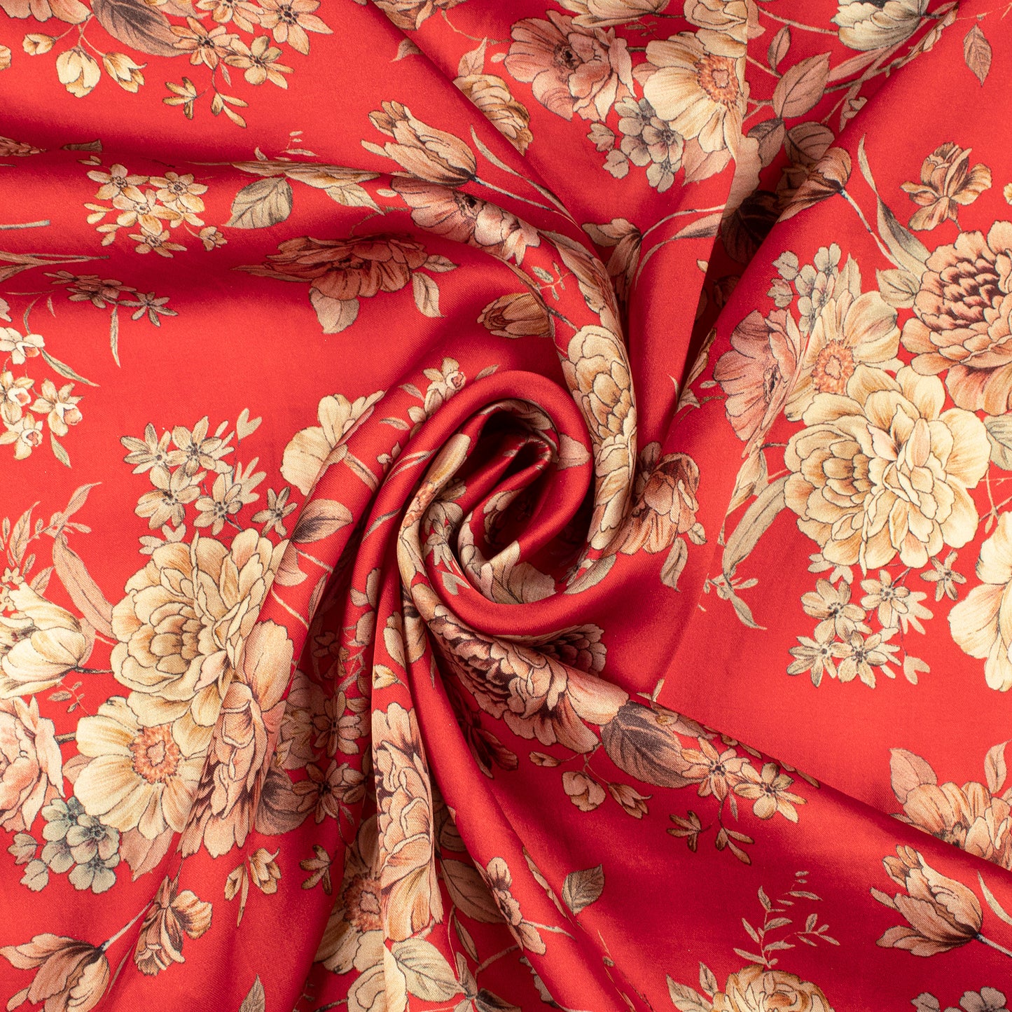 Exclusive Floral Digital Print Assami Bemberg Satin Fabric