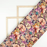 Catchy Floral Digital Print Assami Bemberg Satin Fabric