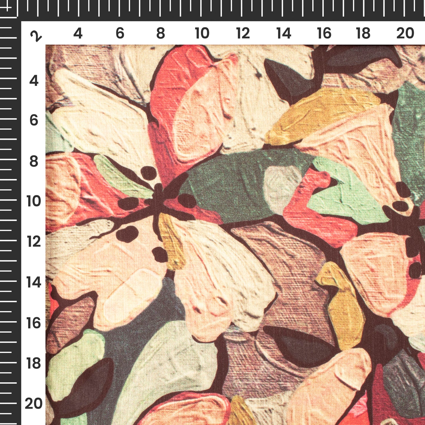 Multi-Color Floral Digital Print Chiffon Satin Fabric
