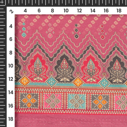 Blush Pink Bandhanii Digital Print Cotton Cambric Fabric