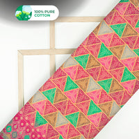 Seamless Bandhani Digital Print Cotton Mulmul  Lightweight Fabric