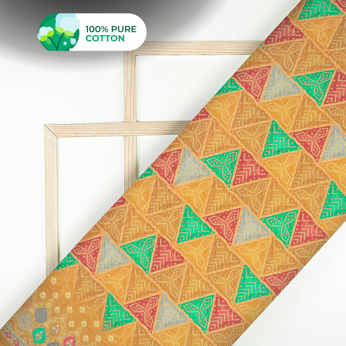DesiCore Drop - Seamless Bandhani Digital Print Cotton Mulmul, Just In
