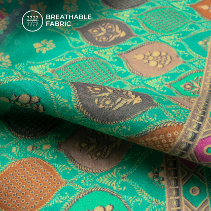 Seamless Bandhani Edit Digital Print Mulmul Cotton Fabric, Limited Release