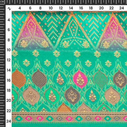 Seamless Bandhani Edit Digital Print Mulmul Cotton Fabric, Limited Release
