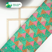 Seamless Bandhani Edit Digital Print Mulmul Cotton Fabric, Limited Release