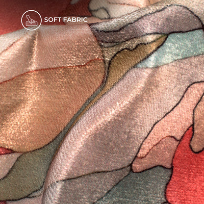 Colorful Floral Digital Print Premium Velvet Fabric