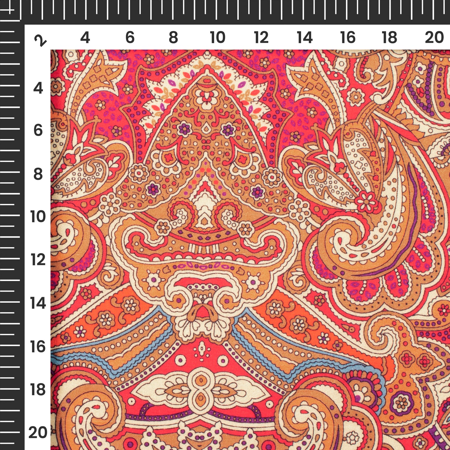 Classic Charm: Traditional Digital Print Cotton Cambric Fabric
