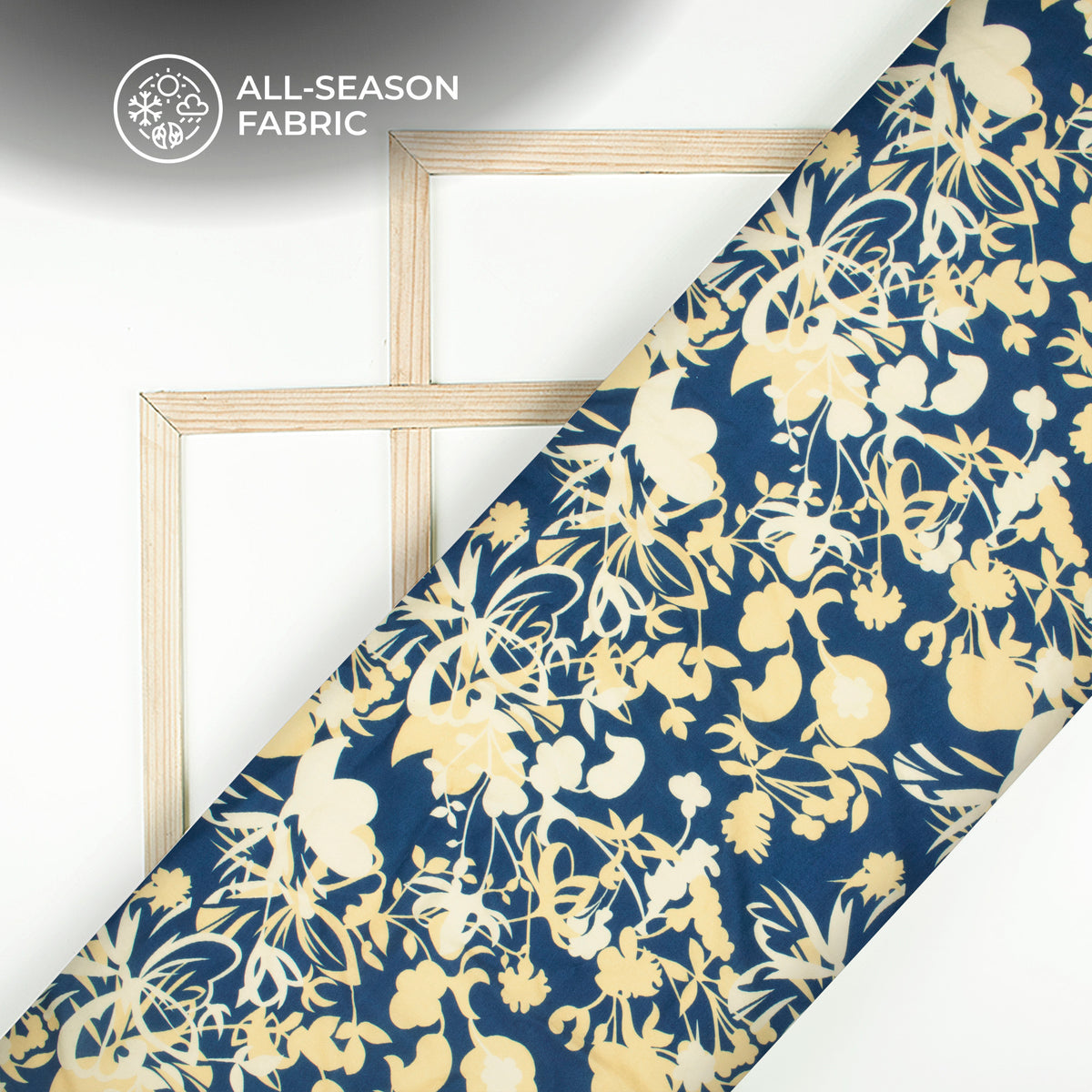 Blossom Bliss: Floral Delight Digital Print Cotton Cambric Fabric