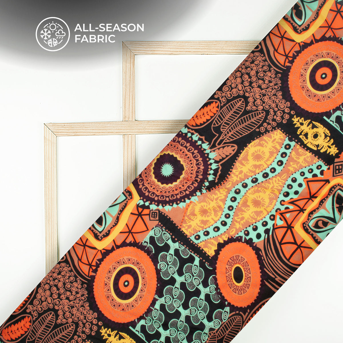 Artistic Flair: Abstract Digital Print Cotton Cambric Fabric