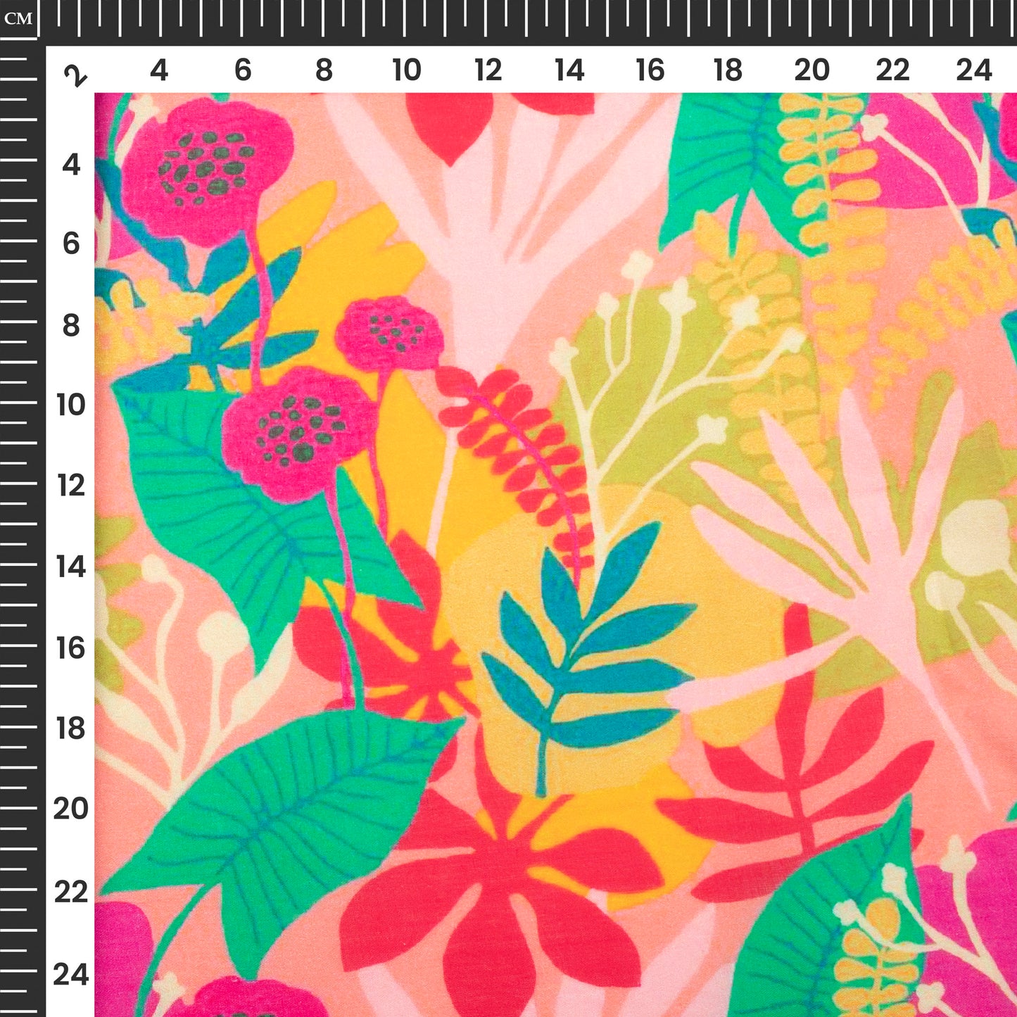 Floral Elegance: Sophisticated Digital Print Pure Cotton Mulmul Fabric