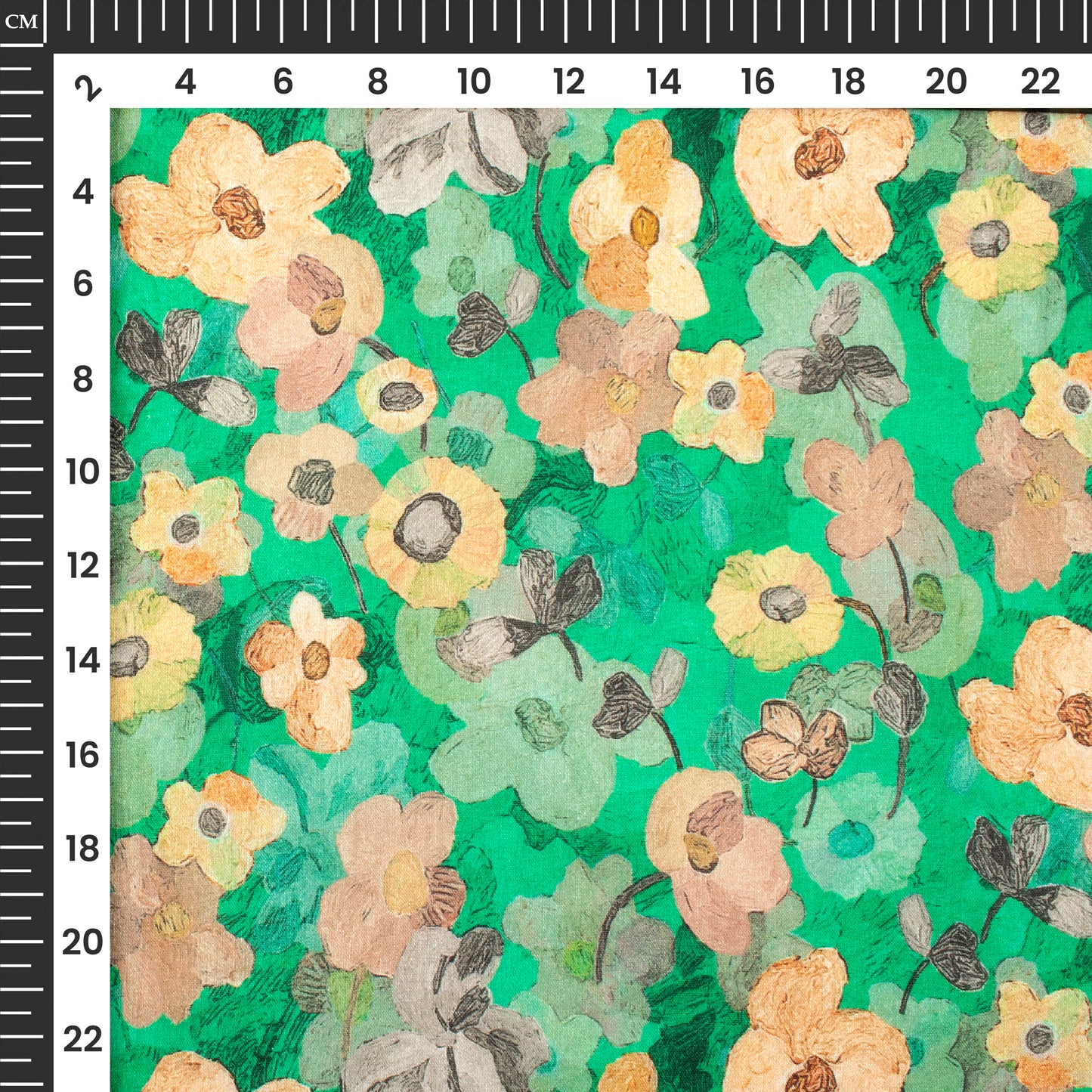 Best-Selling Classic Floral Digital Print Pure Cotton Mulmul Fabric