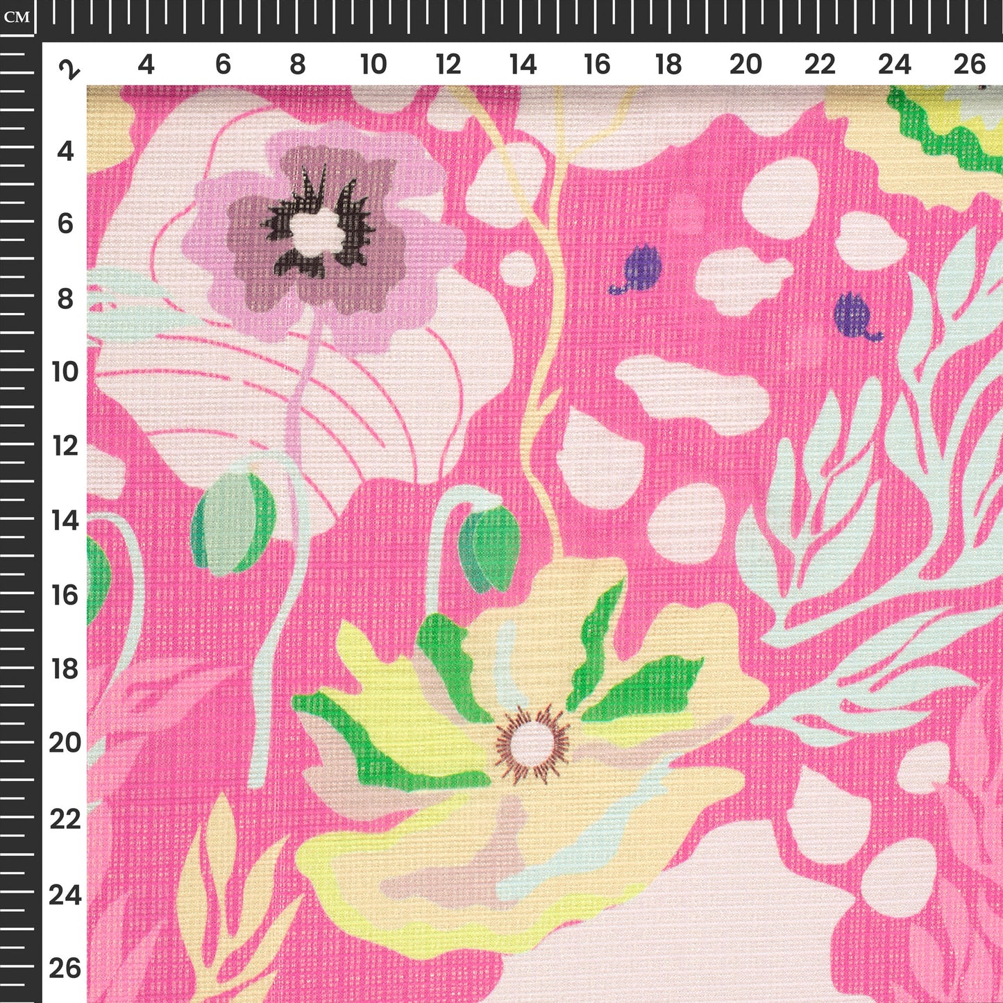 Blooming Beauties: Stylish Floral Digital Print Kota Doria Fabric