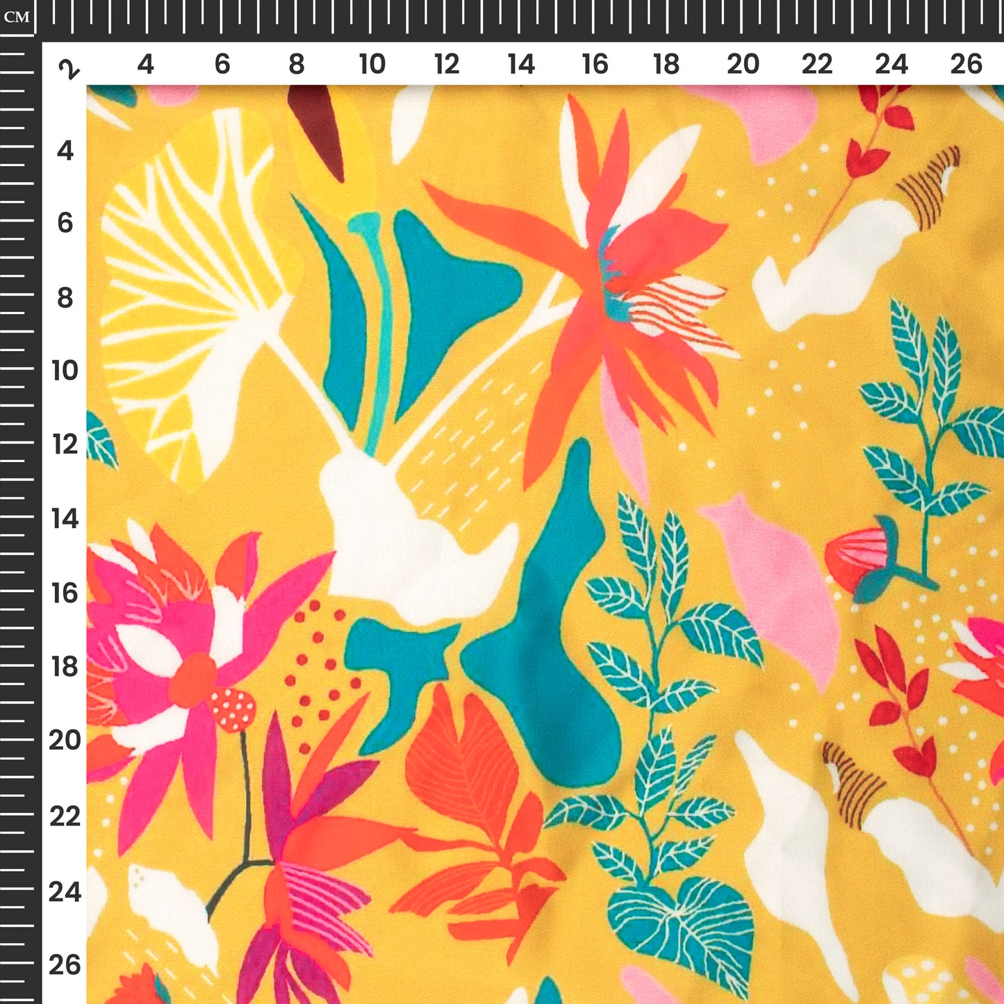 Garden Chic: Stylish Floral Digital Print Modal Satin Fabric