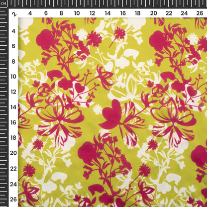 Exclusive Edition: Floral Digital Print Modal Satin Fabric