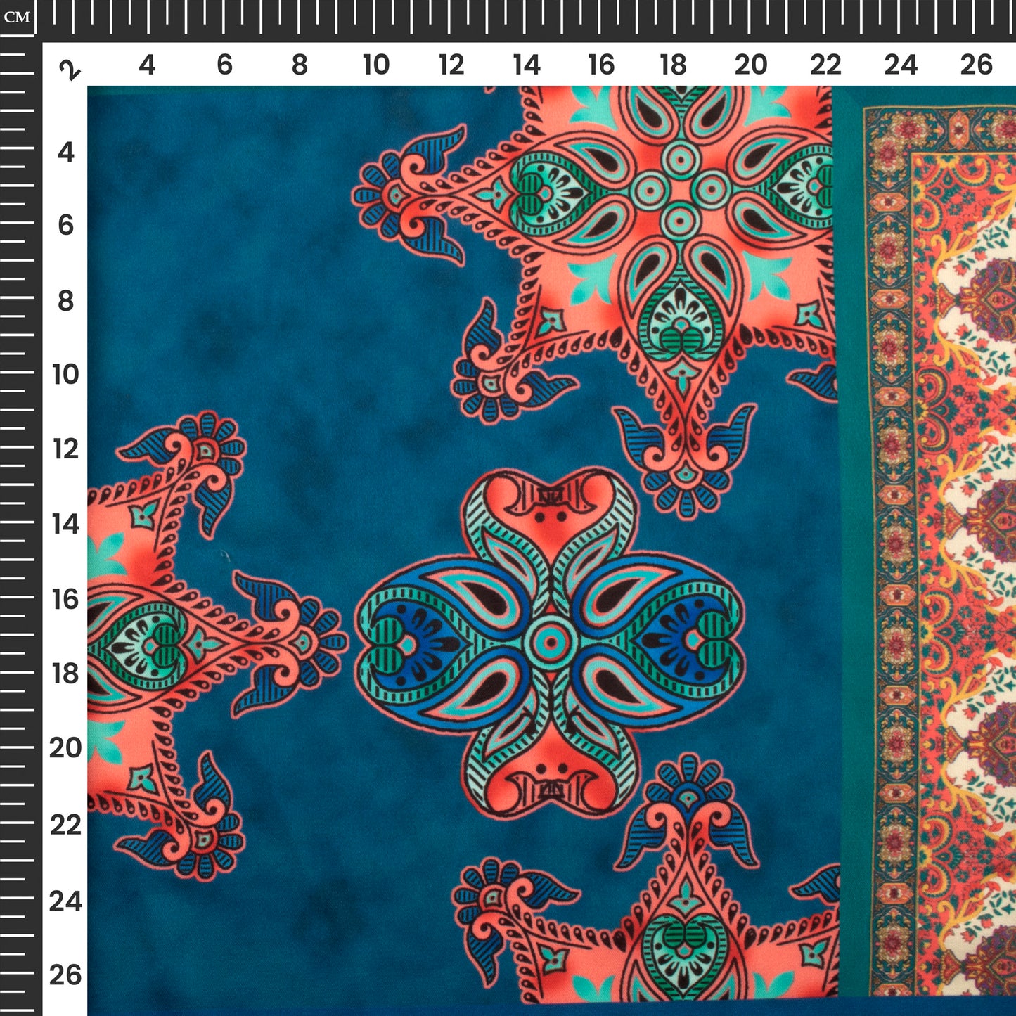Luxurious Ethnic Digital Print Modal Satin Fabric