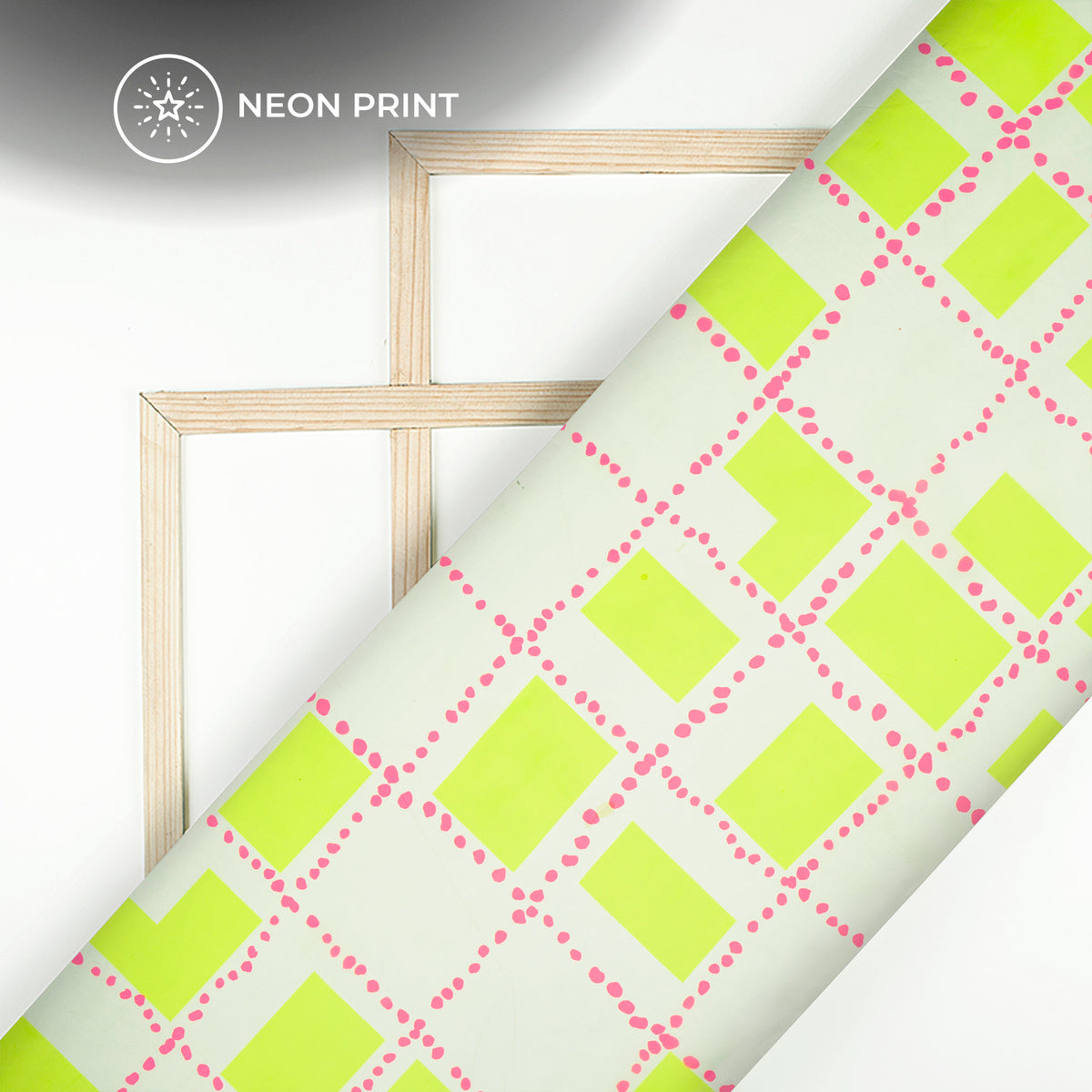 Neon Enchantment: Digital Print Organza Satin Fabric