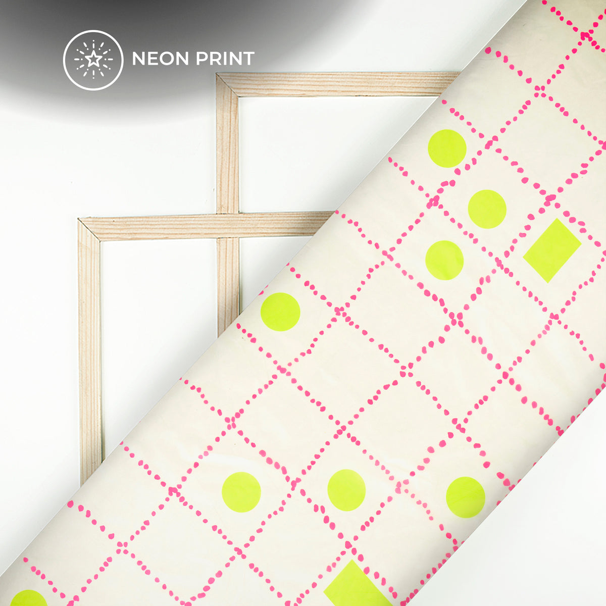 Neon Luxe: Opulent Digital Print Organza Satin Fabric