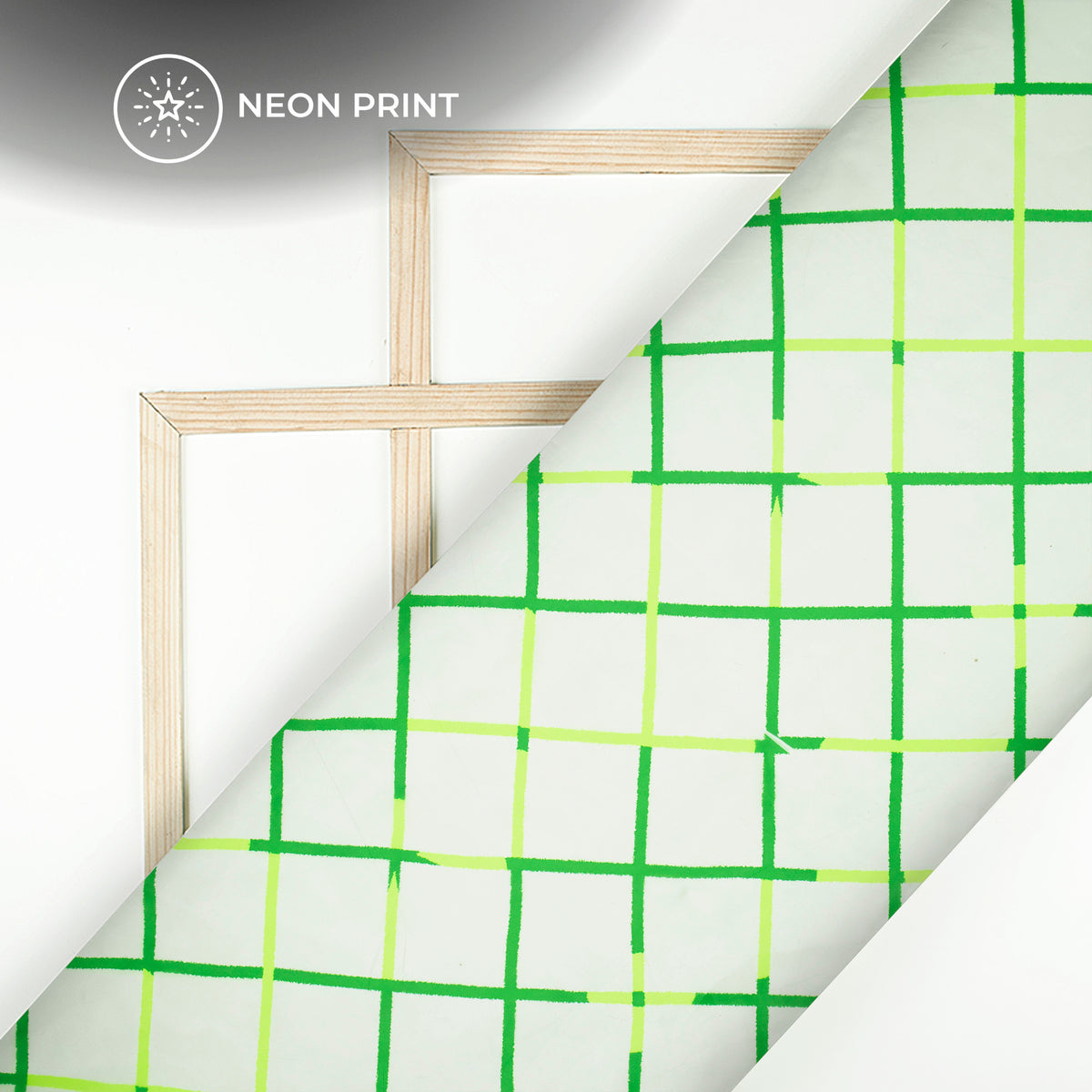 Neon Sheen: Glossy Digital Print Organza Satin Fabric